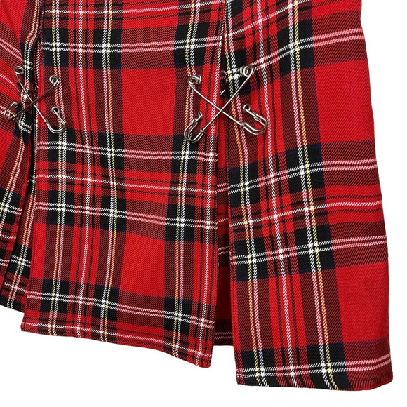 Y2k Super Low Fat Plaid Mini Skirt S - Picture 2 of 6
